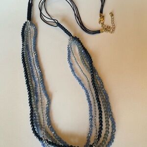 Elegant Multi-Strand Blue Necklace